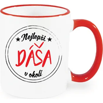 Hrnek - Nejlepší Dáša v okolí Barva: Červená
