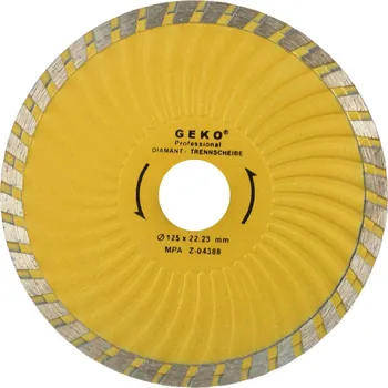 Řezný kotouč Kotouč diamantový řezný, TURBO PLUS, 125x8x22,2m GEKO