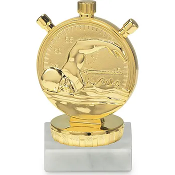 Figurka plavání, zlatá, 10 cm, včetně podstavce