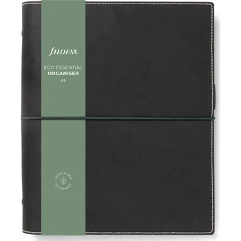 Diář Diář Filofax Eco Essential | A5 dark ebony fleppi náplň na zbytek roku 2025