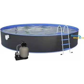 Bazén Bazén Nuovo 4,5 x 1,2m set Antracit + písková filtrace 6m3/hod