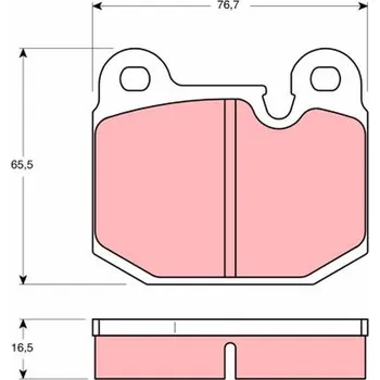 Brzdová destička Sada brzdových destiček, kotoučová brzda TRW GDB654