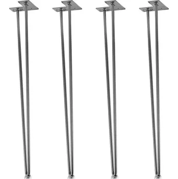 Stolová podnož STILISTA Nábytková noha ze 2 tyček, 71 cm, stříbrná