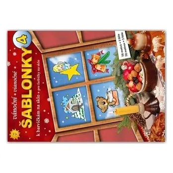 Speciální výtvarná barva Šablony k barvám na sklo MFP Vánoční 4