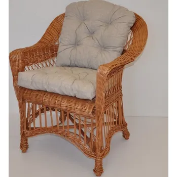 Zahrada Axin Trading s.r.o. Křeslo Weigier přírodní - polstr tmavě béžový melír