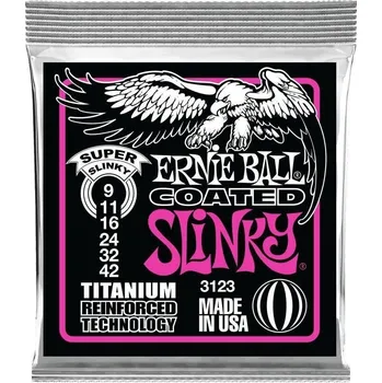 Struna pro kytaru a smyčcový nástroj Ernie Ball 3123 Coated Slinky Struny pro elektrickou kytaru