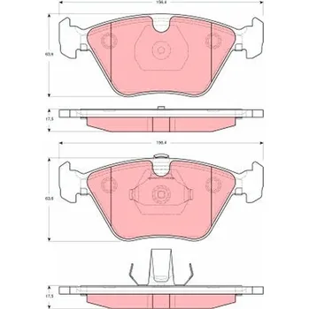 Brzdová destička Sada brzdových destiček, kotoučová brzda TRW GDB1619