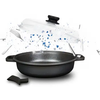 Pečicí pánev Titan diamantový kastrol Black Plus 24 cm INDUKCE