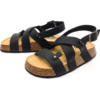 Dámské sandále Dámské kožené sandálky 636128 APURE NEGRO Plakton černá Barva: negro, Velikost: 42