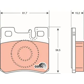 Brzdová destička Sada brzdových destiček, kotoučová brzda TRW GDB987