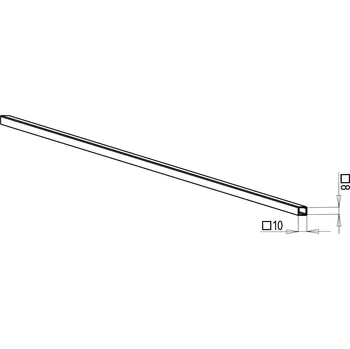 Zábradlí Nerez výplň - DUTÁ - ø10 mm - hranatá Délka: 300cm