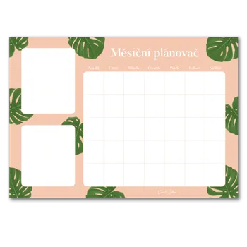 Kalendář Canli Měsíční plánovač Monstera (A4)