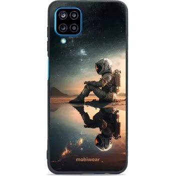 Pouzdro na mobilní telefon Lesklý kryt Mobiwear Glossy - Samsung Galaxy A12 - G003G Astronaut na samotce (Prémiové lesklé pouzdro, obal, kryt Mobiwear Glossy na mobil Samsung Galaxy A12 - G003G Astronaut na samotce, materiál Plast + TPU silikon - krytí po všech stranách,)