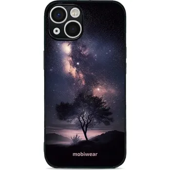 Pouzdro na mobilní telefon Lesklý kryt Mobiwear Glossy - Apple iPhone 13 - G005G Strom s galaxií (Prémiové lesklé pouzdro, obal, kryt Mobiwear Glossy na mobil Apple iPhone 13 - G005G Strom s galaxií, materiál Plast + TPU silikon - krytí po všech stranách, neošoupatelný potisk, tenk