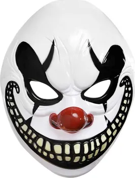 Karnevalová maska Amscan Maska šíleného klauna bílá