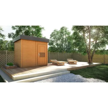 Sauna Venkovní finská sauna PRYMULKA - přírodní barva