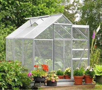 Skleník Zahradní skleník se základnou 1,9 x 1,95 x 1,95 m 4 mm