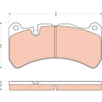 Autodíl Sada brzdových destiček, kotoučová brzda TRW GDB1739