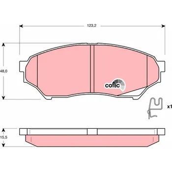 Brzdová destička Sada brzdových destiček, kotoučová brzda TRW GDB3270