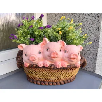 Zahradní dekorace Prodex Import Obal prasátek v košíku