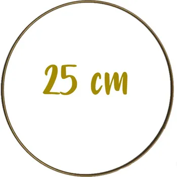 Kovová obruč na výrobu věnců, lapačů snů, macramé atd. ZLATÁ MATNÁ (různé rozměry) Ø 25cm