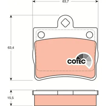 Brzdový systém Sada brzdových destiček, kotoučová brzda TRW GDB1283