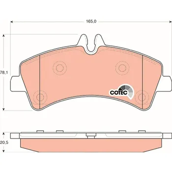 Brzdová destička Sada brzdových destiček, kotoučová brzda TRW GDB1699