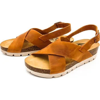 Dámské sandále Dámské kožené sandálky 356134 APURE CUERO Plakton hnědá Barva: cuero, Velikost: 39