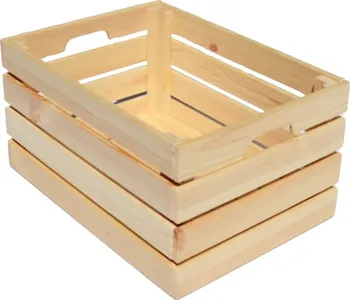 Úložný box ČistéDřevo Dřevěná bedýnka 44 x 32 x 23 cm masiv/borovice