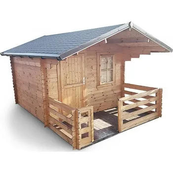 Zahradní stavba Canada 300 x 300cm 28mm + podlaha, okenice a terasa 150 cm