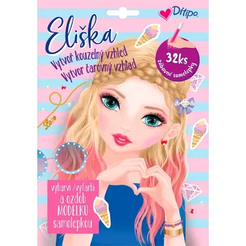 samolepka Ditipo Ditipo, 5458001, opakovatelně použitelné samolepky s předlohou obličeje, Eliška