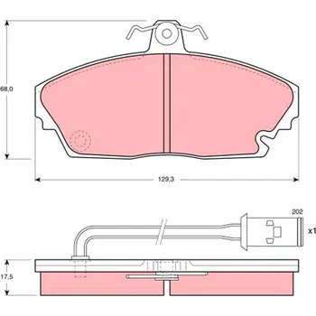 Brzdová destička Sada brzdových destiček, kotoučová brzda TRW GDB479