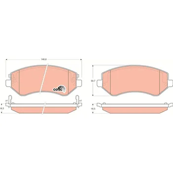 Brzdová destička Sada brzdových destiček, kotoučová brzda TRW GDB4126