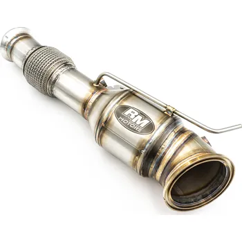 Zadní díl výfuku RM Motors Downpipe Toyota Supra MK5 A90 + KATALYZÁTOR HJS 200 cpsi OBD