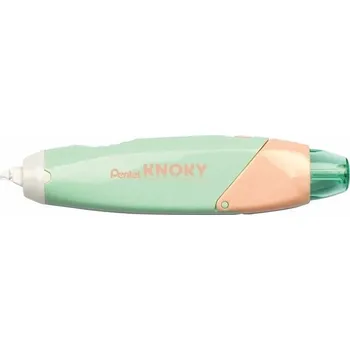 Korekční prostředek Pentel Korekční páska Knoky, zeleno-broskvová, 5 mm x 6 m, znovu plnitelná, PENTEL 315759
