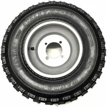 Plechové kolo Přední kolo kompletní 10x5.50 s pneumatikou 21x7.00-10 (stříbrné)