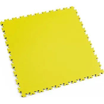 Rohožka Žlutá plastová (PVC) zátěžová dlažba Fortelock Industry Ultra (kůže) - délka 51 cm, šířka 51 cm, výška 1 cm