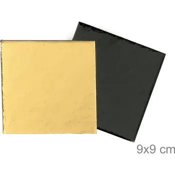 Termobox Pastry, s.r.o. LEPENKOVÁ PODLOŽKA ZLATO-ČERNÁ 9x9 cm