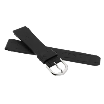 Řemínek na hodinky JVD Černý kožený pánský řemínek na hodinky JVDRC1162 20mm