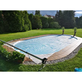 Ohřev bazénu Solární plachta 3,7 x 7,3 m průhledná Cornisun CORNISUN358