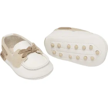 Capáčky MAYORAL chlapecké mokasíny bílá, béžová vel. 18