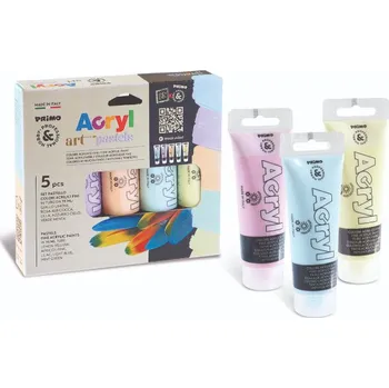Vodová barva Akrylová barva Primo 5x75ml pastel 947328