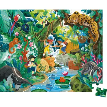 Puzzle JANOD Puzzle DŽUNGLE v kufříku 100 dílků