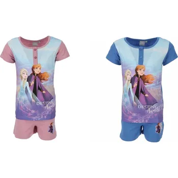 Dívčí pyžamo PYŽAMO FROZEN S KNOFLÍČKY KRÁTKÉ DÍVČÍ, vel. 110cm Barva: Modrá