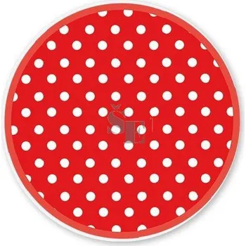 Talíř Papírový talíř 23cm 8ks Puntíky na červeném 200212
