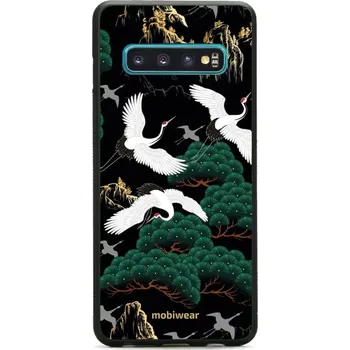 Pouzdro na mobilní telefon Lesklý kryt Mobiwear Glossy - Samsung Galaxy S10 - G042G - Jeřábi (Prémiové lesklé pouzdro, obal, kryt Mobiwear Glossy na mobil Samsung Galaxy S10 - G042G - Jeřábi, materiál Plast + TPU silikon - krytí po všech stranách, neošoupatelný potisk, tenké)