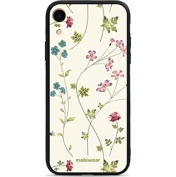 Pouzdro na mobilní telefon Lesklý kryt Mobiwear Glossy - Apple iPhone XR - G035G - Tenké rostlinky s květy (Prémiové lesklé pouzdro, obal, kryt Mobiwear Glossy na mobil Apple iPhone XR - G035G - Tenké rostlinky s květy, materiál Plast + TPU silikon - krytí po všech stranách,)