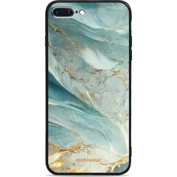 Pouzdro na mobilní telefon Lesklý kryt Mobiwear Glossy - Apple iPhone 8 Plus - G022G Zelenkavý a zlatavý mramor (Prémiové lesklé pouzdro, obal, kryt Mobiwear Glossy na mobil Apple iPhone 8 Plus - G022G Zelenkavý a zlatavý mramor, materiál Plast + TPU silikon - krytí po všech)
