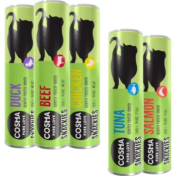 Krmivo pro kočku Zkušební balení Cosma Snackies - 116 g, 5 druhů