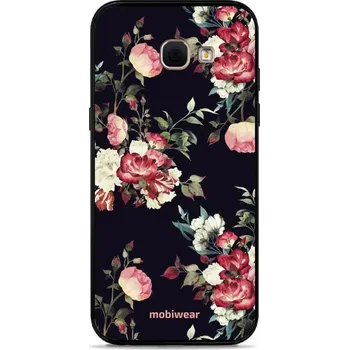 Pouzdro na mobilní telefon Lesklý kryt Mobiwear Glossy - Samsung Galaxy A5 2017 - G040G - Růže na černé (Prémiové lesklé pouzdro, obal, kryt Mobiwear Glossy na mobil Samsung Galaxy A5 2017 - G040G - Růže na černé, materiál Plast + TPU silikon - krytí po všech stranách, neošoupateln